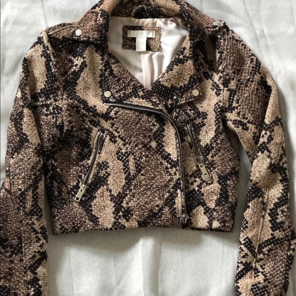 H&M Jackets & Blazers - Python Moto Jacket